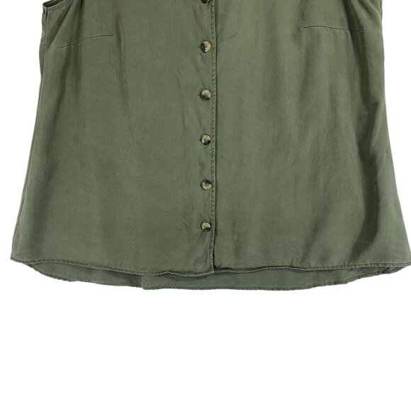plus size sleeveless Button tank top tunic style  green size 20 Claire France - Picture 9 of 15
